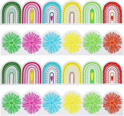 Bulletin Board Borders,138 Feet Double Sided Scalloped Borders Trim for Bulletin Board,Bulletin Board Decorations for Classroom School Offices Wal...