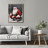 Posterizer 1 pcs-Santa Clause in snowy winter-in oil painting style-3-Holiday Poster Collection-Landscape & Nature Art-Living Room Bedroom Decor- ...