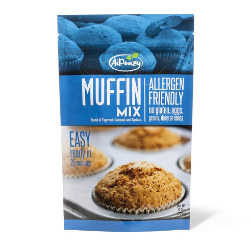 AiPeazy - Muffin Mix - Blend of Tigernut, Coconut and Tapioca - Gluten, Egg, Dairy, Grain Free...