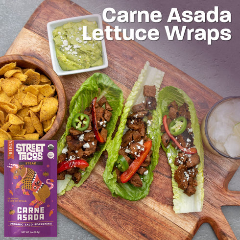 Riega Organic Carne Asada Street Taco Seasoning, Mix Makes the Perfect Carne Asada Marinade to Spice Up Taco Tuesday 1 Ounce (Pack of 8)...