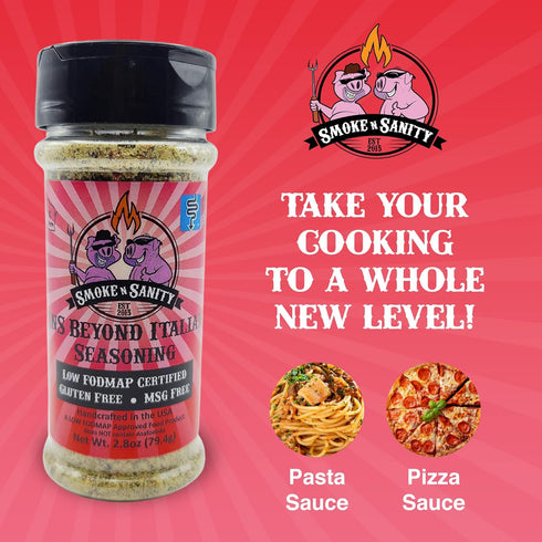 Smoke n Sanity SnS Beyond Italian Seasoning | Monash Certified Low FODMAP | Gluten Free | Certified Kosher | Dairy Free (2.8 oz Shaker)...