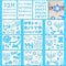 12 Pieces Hebrew Stencil Jewish Stencil Hebrew Plastic Stencil Hebrew Alphabet Letters Stencil Jewish Holidays Pictures Stencil 9.8 x 7.9 Inch Jew...