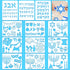 12 Pieces Hebrew Stencil Jewish Stencil Hebrew Plastic Stencil Hebrew Alphabet Letters Stencil Jewish Holidays Pictures Stencil 9.8 x 7.9 Inch Jew...