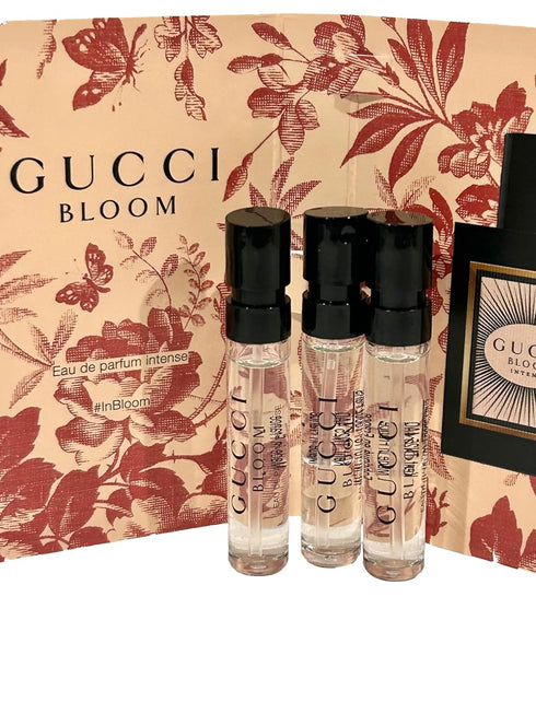 Gucci Bloom INTENSE Sample Perfume Women EDP Spray 1.5 ml / 0.05 oz - set of 3...