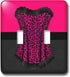 3dRose lsp_58704_2 Cheetah Print Corset Fishnet Double Toggle Switch, Black/Pink...