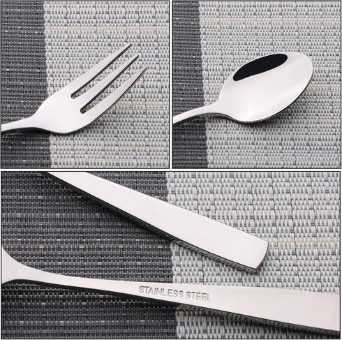 Begale 12-piece Stainless Steel Tea Spoons and Tasting Appetizer Cake Forks, 6 Tasting Forks + 6 Teaspoons...