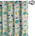 Lunarable Botanical Curtains, Vintage Design Doodle Pattern of Home Plants and Flowers in Pots, Window Treatments 2 Panel Set for Living Room Bedr...
