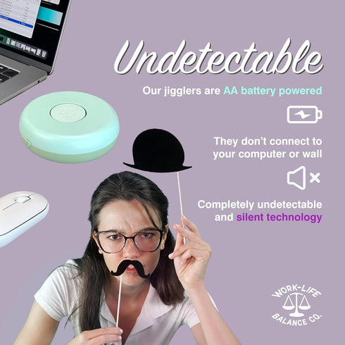 Mechanical Mouse Jiggler Undetectable Device - No USB No Software Required, Keeps Mouse Moving and Computer Awake - Cordless and Wireless Mouse Mo...