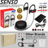 Senso Bluetooth Headphones, Best Wireless Sports Earbuds w/Mic IPX7 Waterproof HD Stereo Sweatproof Earphones for Gym Running Workout Noise Cancel...
