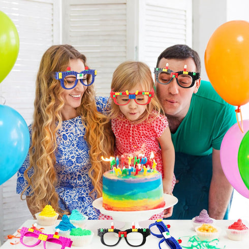 12 Pcs Building Bricks Glasses Building Blocks Games for Kids Birthday Party Favors Supplies, Boys Girls Carnival Party Games...