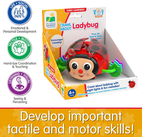 The Learning Journey Early Learning – Crawl About Ladybug Musical Crawling Aid – Baby Toys & Gifts for Boys & Girls Ages 6+ Months...