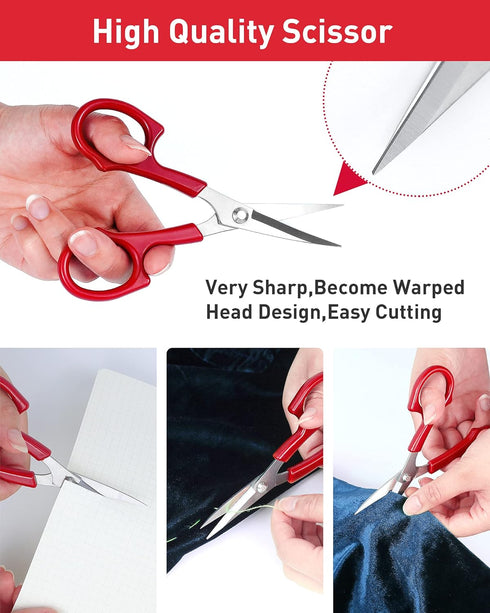 Zoe sunny 6Pcs Upgrade Seam Ripper and Thread Remover Kit for Sewing with 2 Big+2 Small Seam Rippers, 1 Sewing Trimming Scissor Nipper Tool Thread...