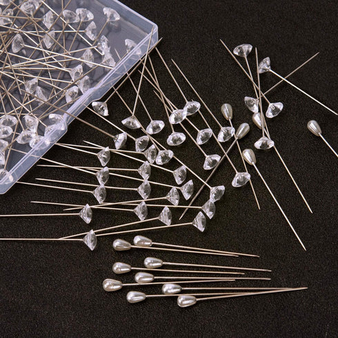 AIEX Pearl Head Pins Sewing Pin Corsages Pins Straight Head Pins for Sewing Banquet Wedding Party Anniversary Decorations (320pcs)...