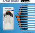 Falling in Art Paint Brushes Set, 12 PCS Nylon Professional Angled Paint Brushes for Watercolor, Oil Painting, Acrylic, Face Body Nail Art, Crafts...