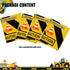 GGDE 4 Pcs Construction Tablecloth Boys Birthday Dump Truck Theme Plastic Table Cover Party Decor Supplies Yellow...