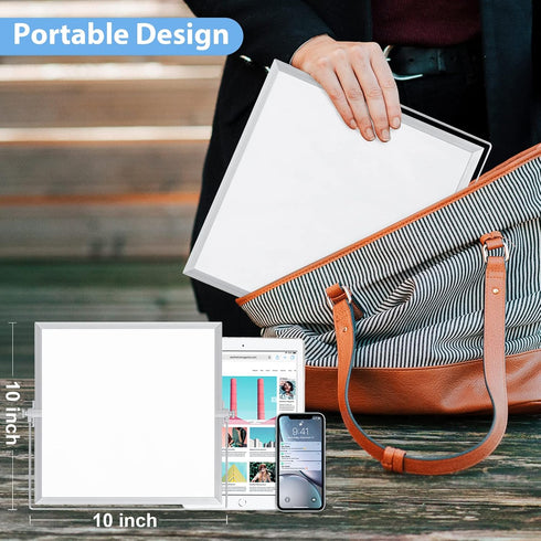 ARCOBIS Small WhiteBoard with Stand 10" X 10", Magnetic Double-Sided Dry Erase White Board Easel for Desk Students Home Office...