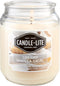 Candle-lite Scented Candles, Creamy Vanilla Swirl Fragrance, One 18 oz. Single-Wick Aromatherapy Candle with 110 Hours of Burn Time, Off-White Col...