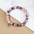 COLORFUL BLING Natural Healing Stone You’re Awesome Heart Beaded Strand Adjustable Bracelet with Meaningful Card Inspirational for Women Jewelry G...