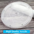 Jersvims 2Pcs 4 Inch Acrylic Turntable Platter, Transparent Turntable Organizer Round Rotating Plate for Kitchen Pantry Cabinet Desk Rack Spice Ca...