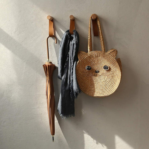 XAOMLP Wooden Coat Hooks Wall Mounted Vintage Single Organizer Hangers, Handmade Craft Hat Rack 3pcs...