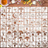 Augshy Mushrooms Stencils Template, 56 Pack Reusable Plastic Template Stencils Moon Flowers Stencils for Painting on Wall Floor Decor DIY Rock Pai...