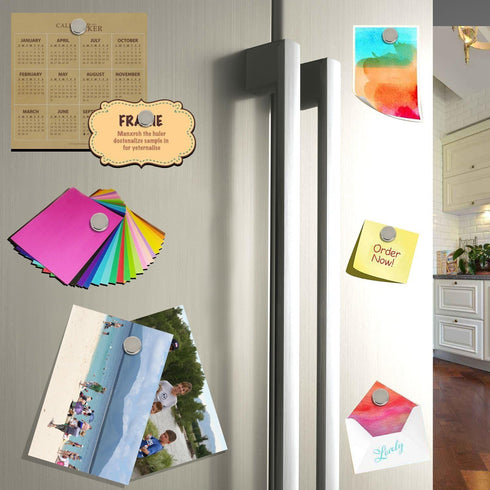 40pcs Small Round Refrigerator Magnets - Mini Craft Magnets for Whiteboard, Dry Erase Board in Home, Kitchen, School...