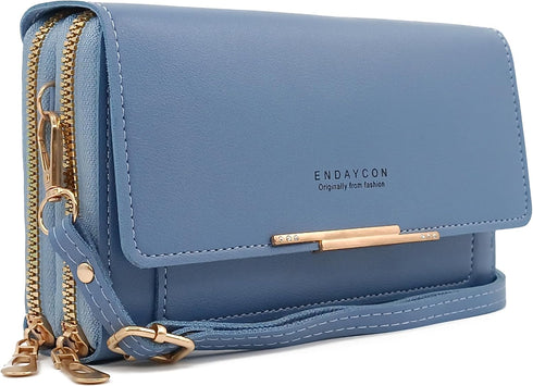 PORT&LOTUS Crossbody Handbag for Women PU Leather Bag...