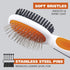 Wahl Premium Pet Double Sided Medium Pin Bristle Brush, Ergonomic Brush with Ergonomic Rubber Grips for Comfortable Brushing and Finishing Coats o...
