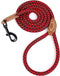 Mile High Life | Mountain Climbing Dog Rope Leash with Heavy Duty Metal Sturdy Clasp | Genuine Leather Tailored Connection with Strong Stitches (R...