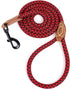 Mile High Life | Mountain Climbing Dog Rope Leash with Heavy Duty Metal Sturdy Clasp | Genuine Leather Tailored Connection with Strong Stitches (R...