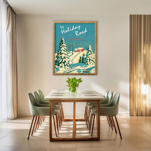 Posterizer 1 pcs-Holiday Christmas winter art-The holiday road leads home-Holiday Poster Collection Gift for Daughter, Son, Kids Decor for Home & ...
