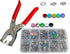 ZZYWWP 100 metal snaps for fabric, snap button kit with Button Pliers, 9.5mm snap buttons for Handmade DIY, Clothing Sewing, Handmade Crafts (10 C...