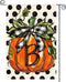 AVOIN colorlife Fall Monogram Letter B Garden Flag Polka Dot Pumpkin 12x18 Inch Double Sided Outside, Small Burlap Family Last Name Initial Yard D...