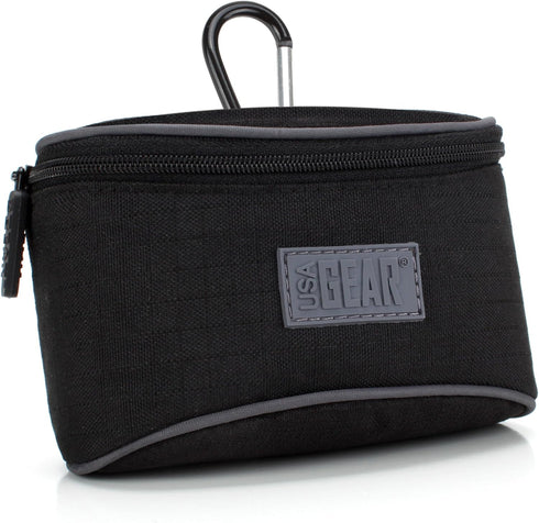 USA Gear Small Camera Pouch w/Belt Loop, Weather Resistant Exterior - Belt Loop Camera Case Compatible with Olympus Tough, Sony Cybershot Camera, ...