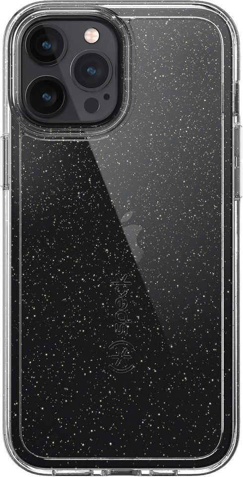 Speck Products Gemshell Glitter iPhone 12 Pro Max Case, Clear/Clear with Gold Glitter (137611-9221)...