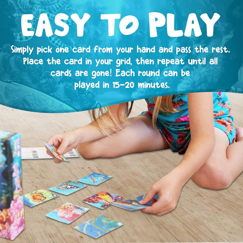 Genius Games Ecosystem: Coral Reef - A Mensa Recommended Family Card Game About Aquatic Animals, Their Habitats & Food Chain | A Light Educational...