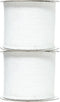 White Burlap Ribbon 3 Inch 2 Rolls 20 Yards Unwired Rustic Jute Ribbon for Crafts, Mason Jars, Weddings, Party Decoration; by Mandala Crafts...