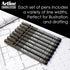 Artline Drawing System Pens, 0.2, 0.4, 0.6, 0.8 mm Writing Widths, Black, 4 Pack (EK-230-4PW2)...