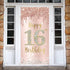 16th Birthday Door Banner Decorations for Girls, Pink Rose Gold Sweet 16 Birthday Door Cover Backdrop Party Supplies, Large Happy Sixteen Year Old...