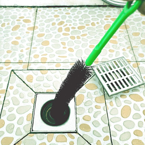 2Pcs Upgraded Drain Clean Brush Set,18" Extended Dryer lint Removal Brush,Hard Bristle for Bathroom/Toilet/Sewer,Get Rid Hair and Mucus in Sewer...