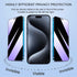 2 Pack Compatible with iPhone 15 Pro Privacy Screen Protector with Alignment Frame, Anti-Spy Anti-Blue Light Eye Protection Scratch Resistant Temp...