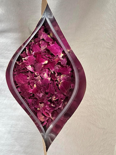 Dried Rose Petals - Natural & Edible Grade | for use in Herbal teas,Rose Water,Decorations,Soaps,Candles - Net Weight: 1.05 oz/30 g...