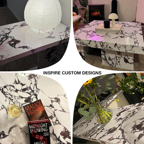Marble Contact Paper for Countertops Cover -118''x15.7'' Peel and Stick Wallpaper - Removable Self Adhesive Thick Granite Vinyl Film Roll, Calacat...
