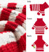 Fitwarm Dog Striped Knitted Sweater, Thermal Turtleneck Pet Coat, Dog Winter Clothes for Small Dogs Boy Girl, Cat Apparel, Red, Small...