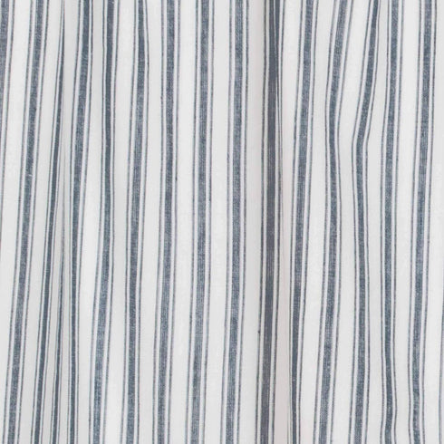 VHC Brands Sawyer Mill Blue Valance Curtain Lined Farmhouse Stripe for Kitchen or Dining Room Windows 16x72...