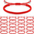 Fumete 48 Pcs Red Bracelets Bulk Kabbalah Red String Bracelet for Protection Good Luck Bracelet with Amulet Tibetan Bracelet Adjustable Buddhist K...