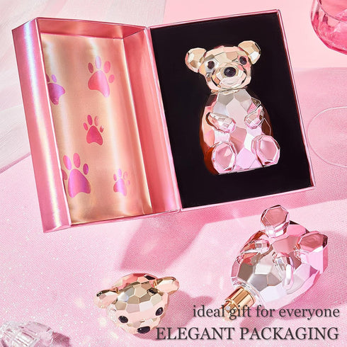 Crystal Bear Eau De Parfum Spray Natural Fragrance Parfum with Exquisite Box Package Lasting and Charming Personal Perfume for Women and Men 75ML...