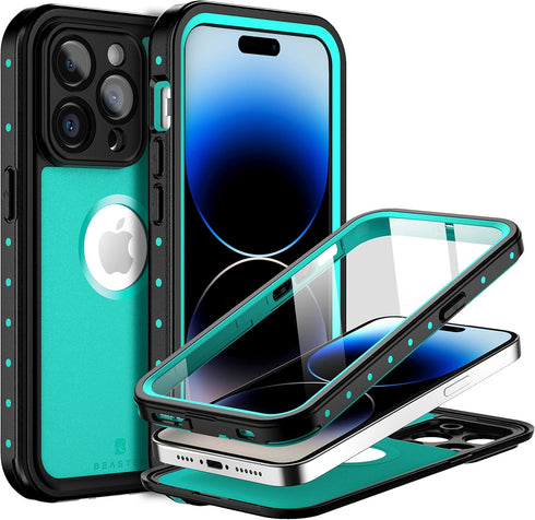BEASTEK Waterproof iPhone 14 Pro Max Case Shockproof Dustproof IP68 Underwater, NRE Series with Built-in Screen Protector Full Body Anti-Scratch C...