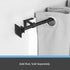 Kenney Fast Fit 5/8" No Measure Curtain Rod Brackets, Matte Black...