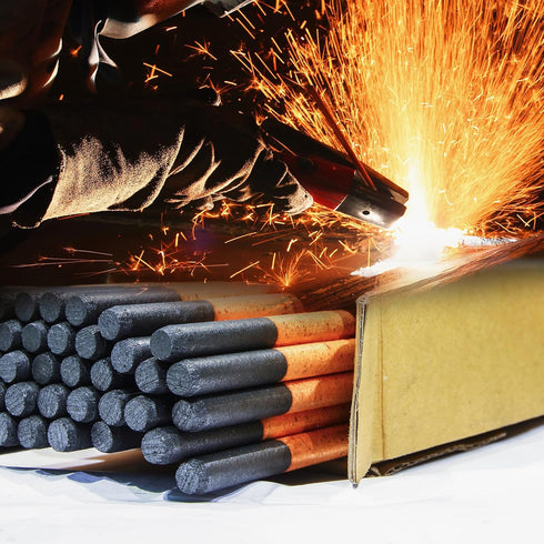 PATIKIL 20pcs 5mmx355mm(3/16"x14") Carbon Arc Air Gouging Rods Copper Graphite Coated Gouging Electrode Rods for Welding...